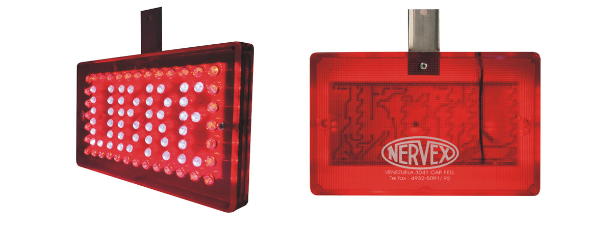 bandera libre nervex led roja y blanca