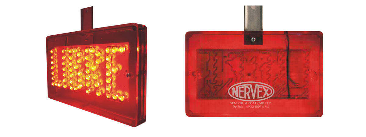 bandera libre nervex led roja