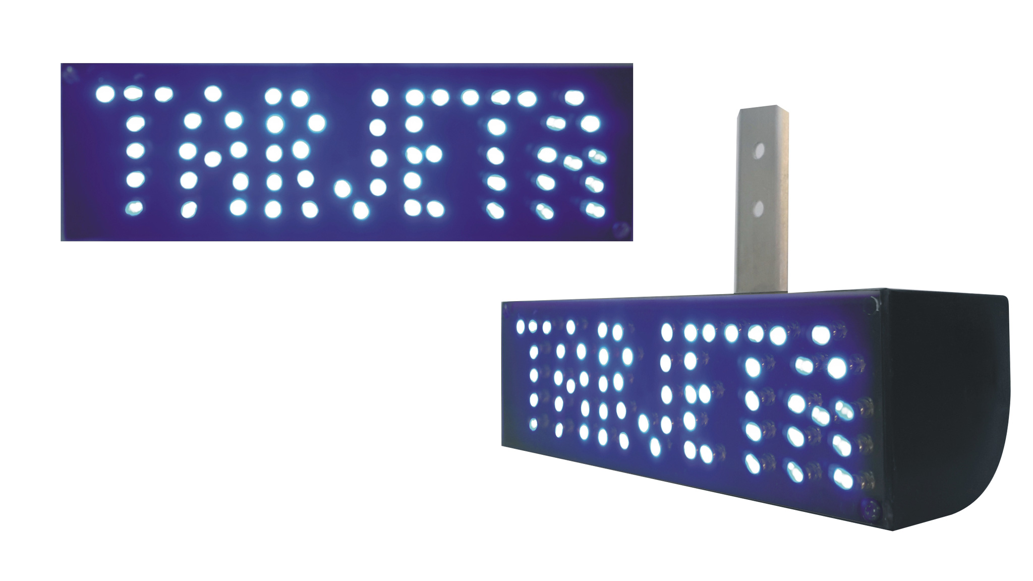 cartel tarjeta nervex led azul
